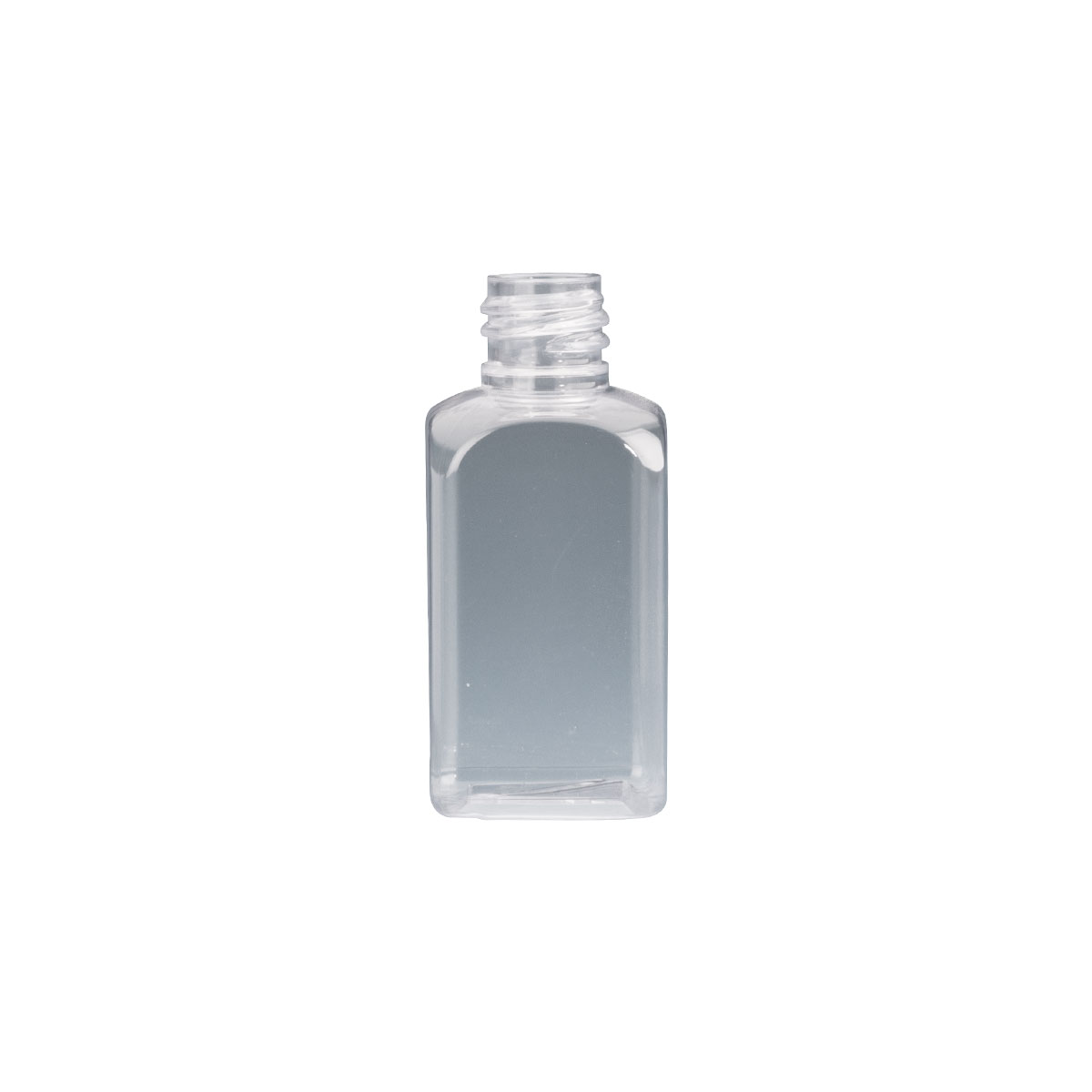 50ml Clear Plastic Square Quadra Bottle