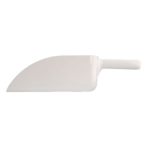 Large Plastic Natural HDPE Hand scoop side view.