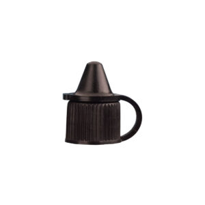 15mm Black PP Plastic Snap On Dropper Cap
