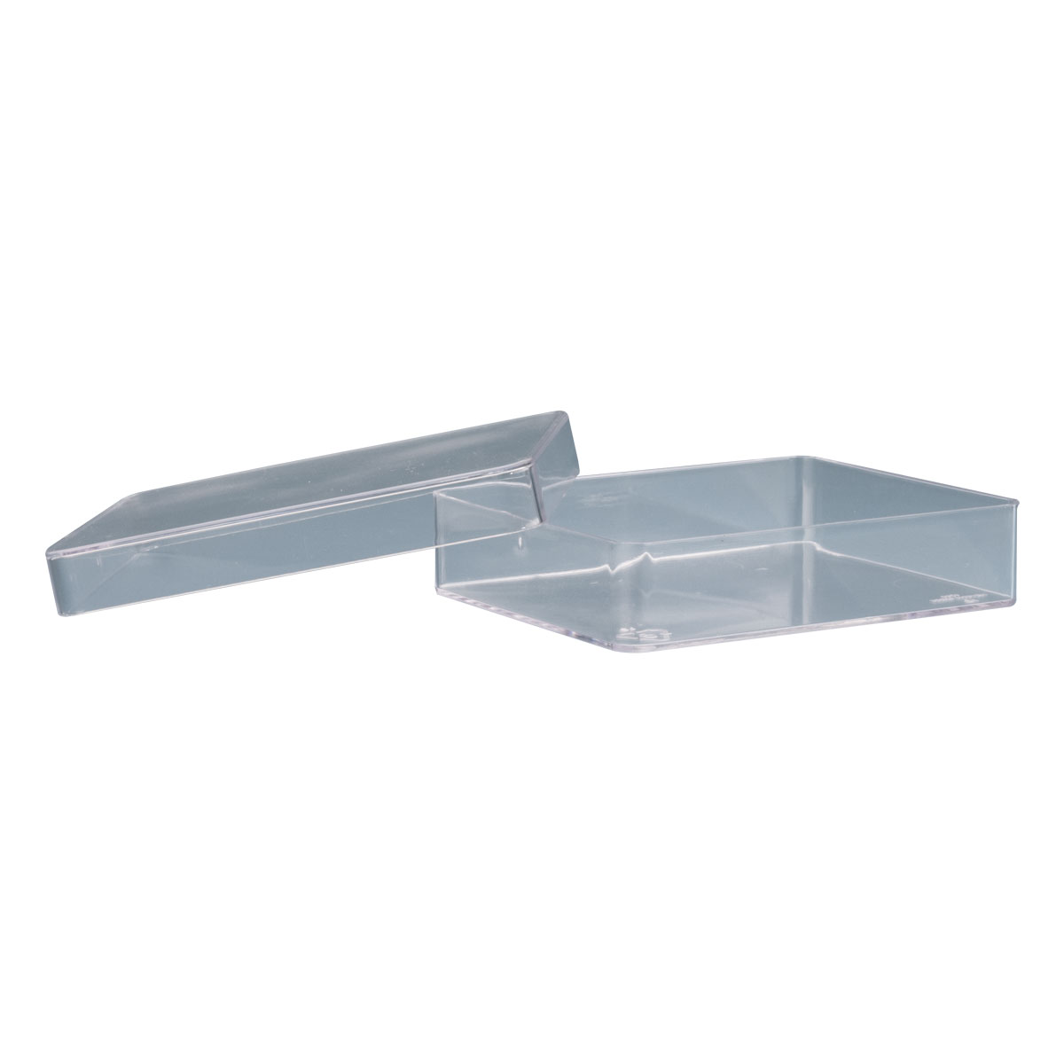 Clear Plastic Flat Rectangular Display Box with Lid