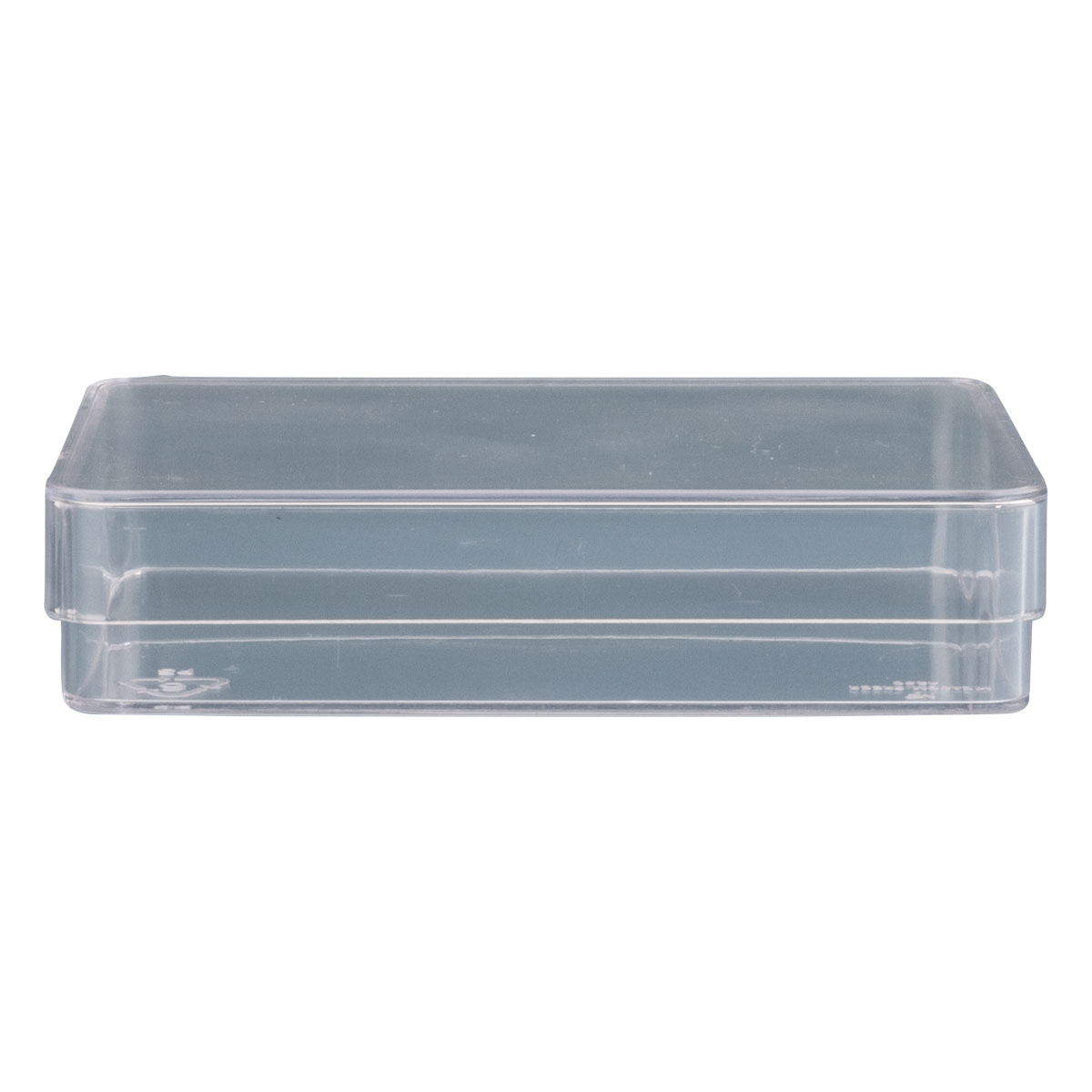 Clear Plastic Flat Rectangular Display Box with Lid On