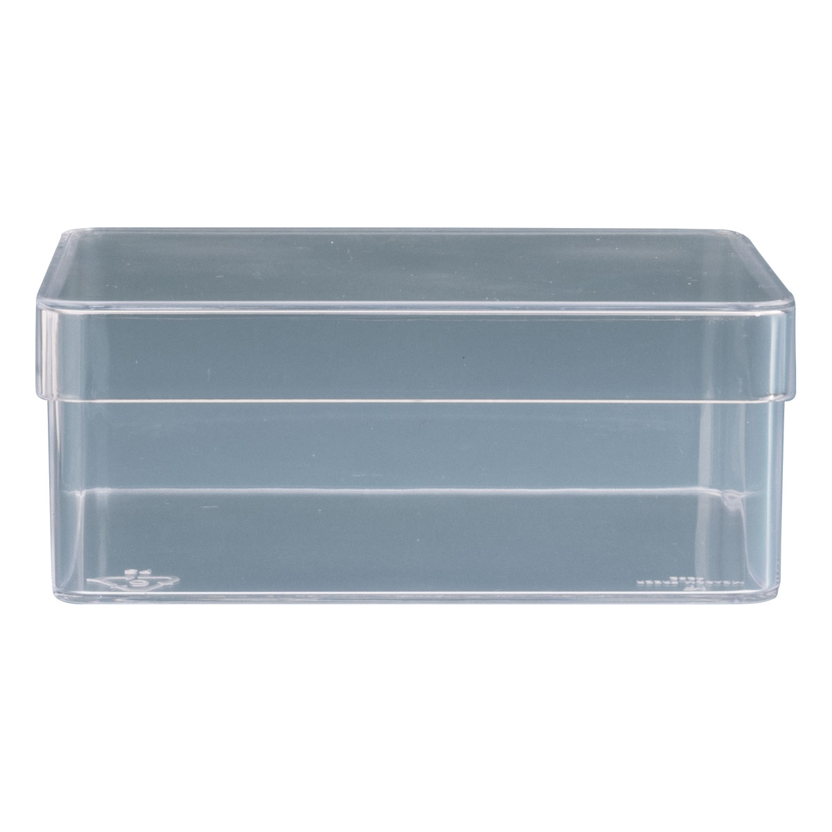 Clear Plastic Rectangular Display Box with Lid On