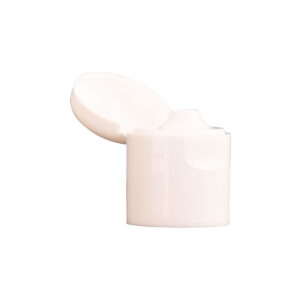24mm White PP Smooth Flip Cap open