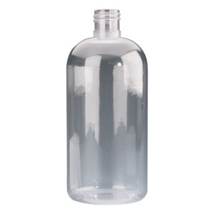 750ml Clear Plastic Boston Bottle