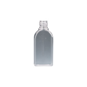 50ml Clear Plastic Rectangular based Wyvern bottle