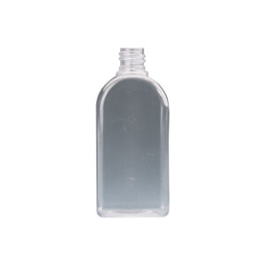 100ml Clear Plastic Rectangular based Wyvern bottle